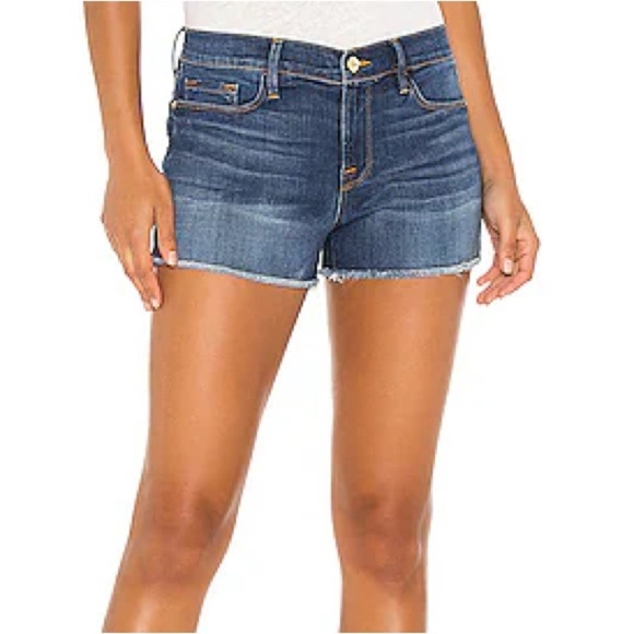 REVOLVE Shorts Womens 25 Frame Denim Le Cutoff Distressed Raw Hem Summer Beach - Picture 3 of 9